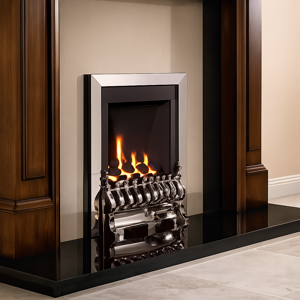 Flavel Windsor Traditional Gas Fire Silver - Image 6