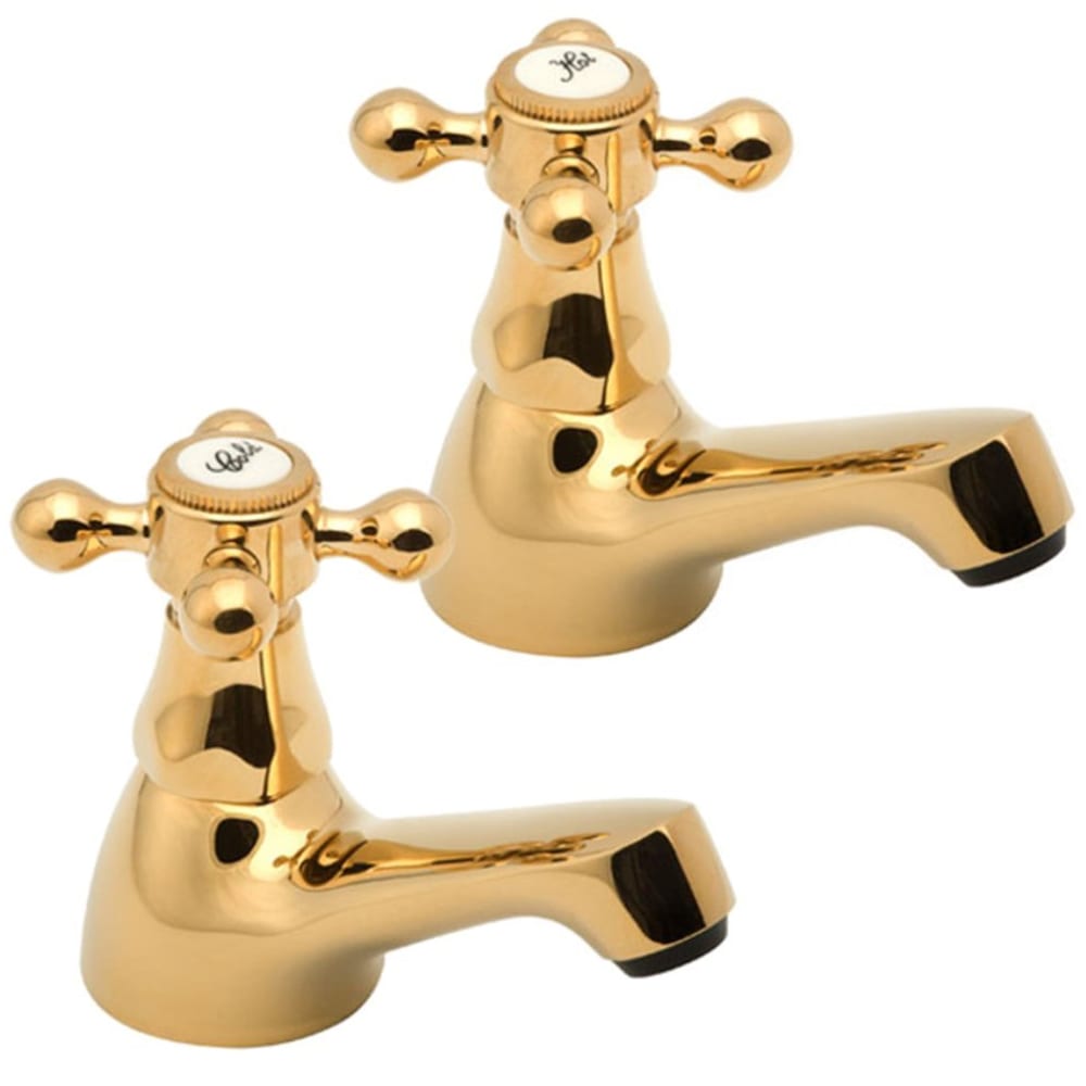 Deva TUD01 501 Tudor Traditional Gold Basin Taps SNH   70394048 