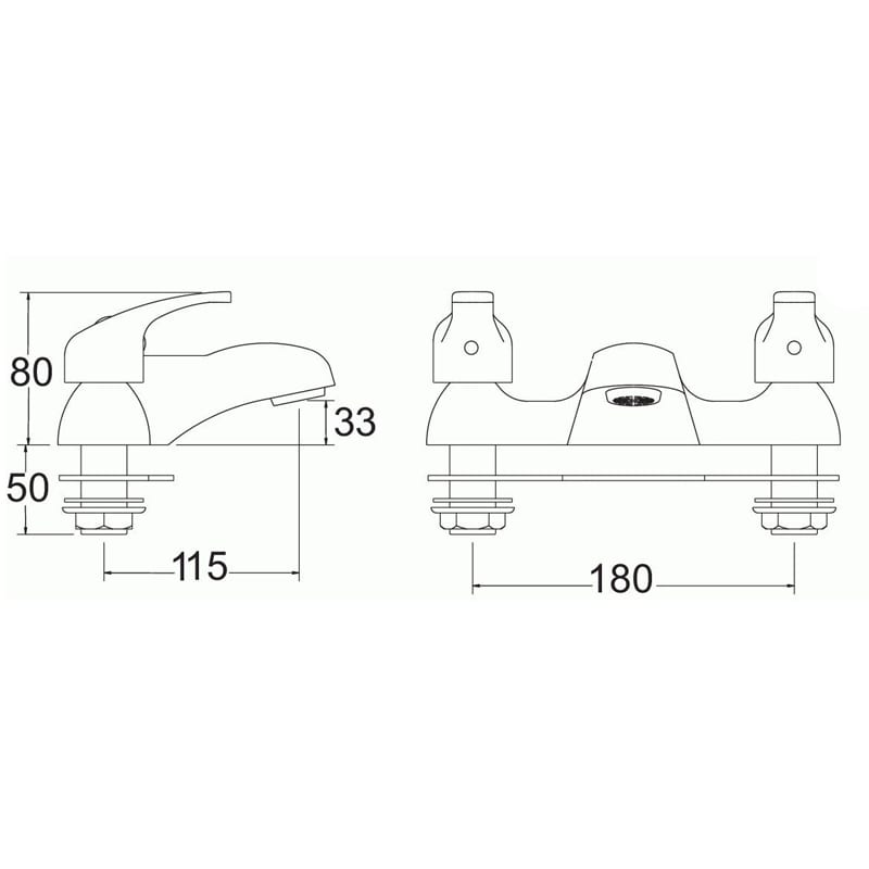 Deva ADORE108 Adore Deck Mounted Bath Filler - SNH