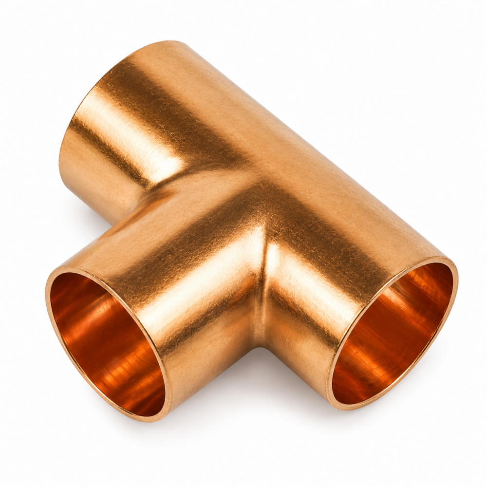 copper end feed tee