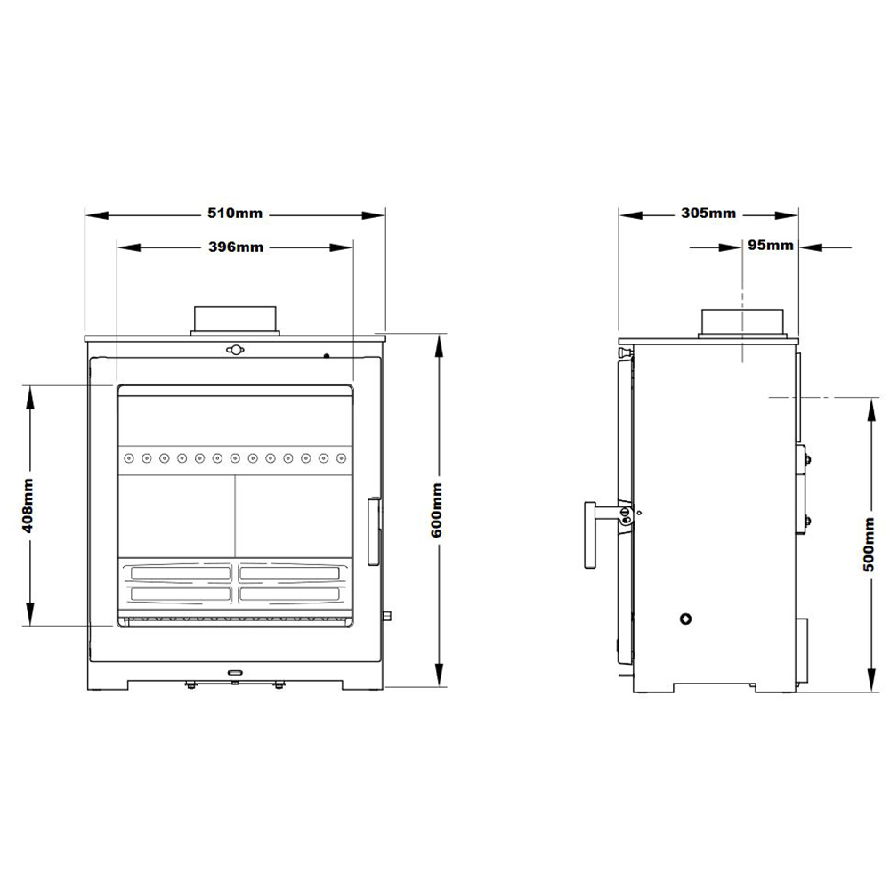 Portway Arundel XL Multifuel Stove Defra Approved