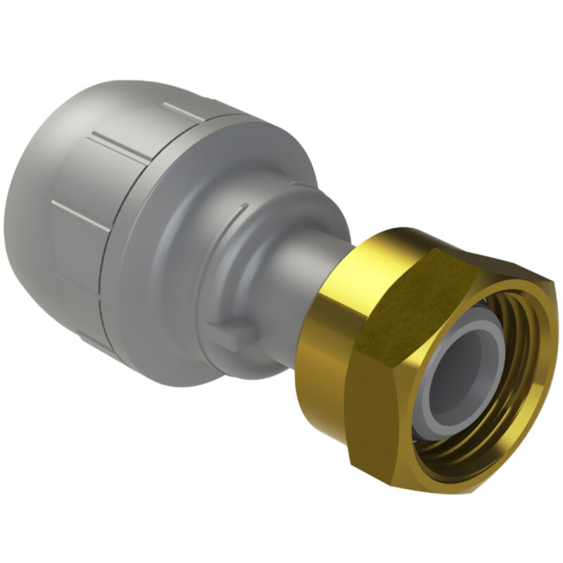 Polyplumb 22mm x 3/4inch Straight Tap Connector Push Fit
