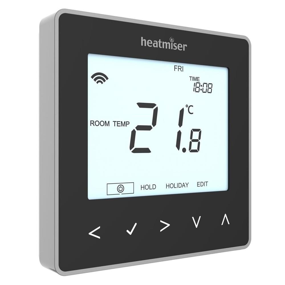 Heatmiser NeoStat Wired Smart Thermostat - Black