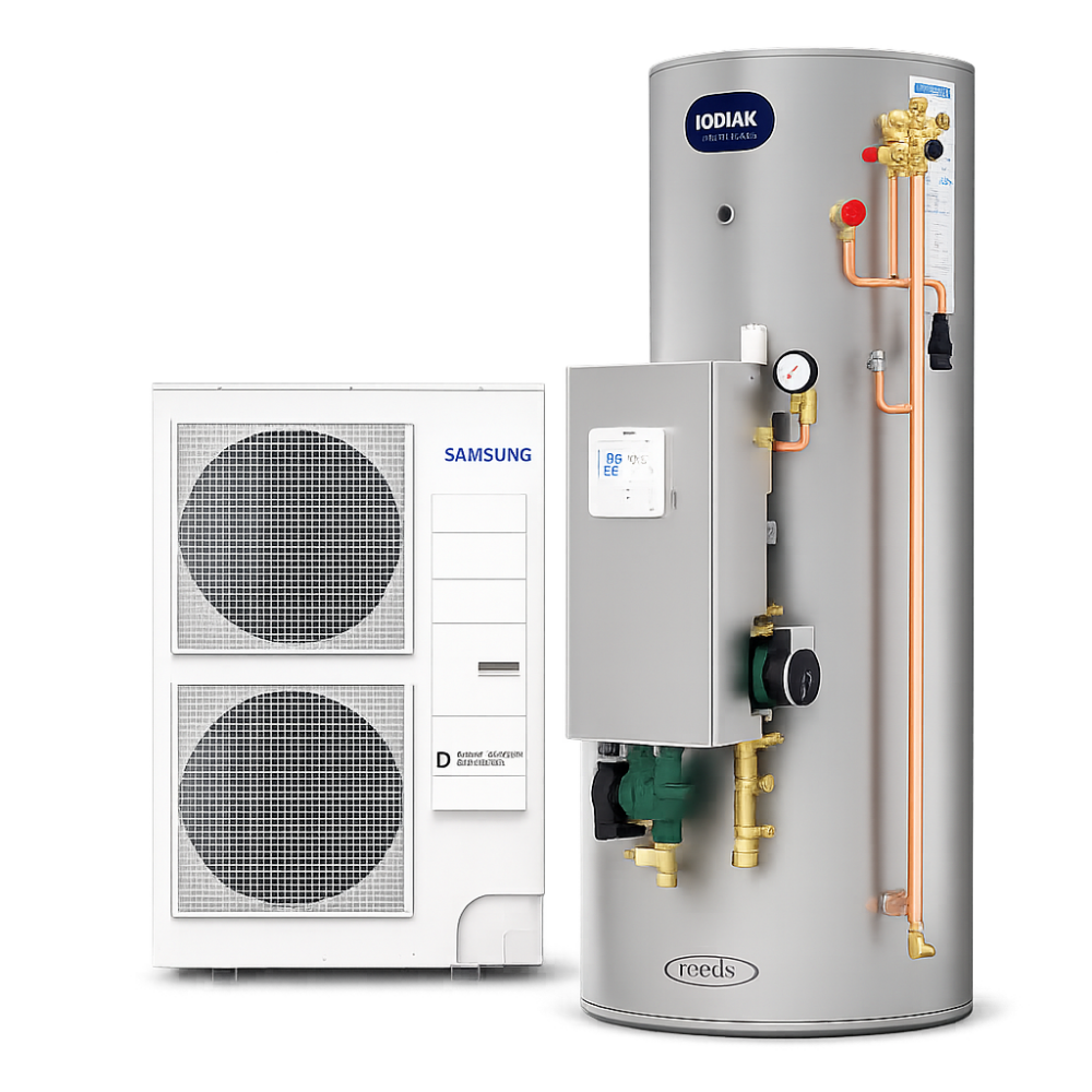 Samsung 12KW Air Source Heat Pump & Joule Kodiak High Gain Cylinder