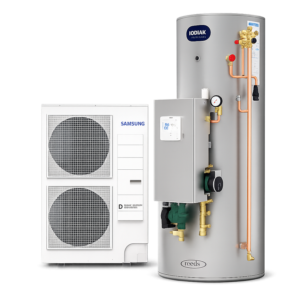 Samsung 12KW Air Source Heat Pump & Joule Kodiak High Gain Cylinder