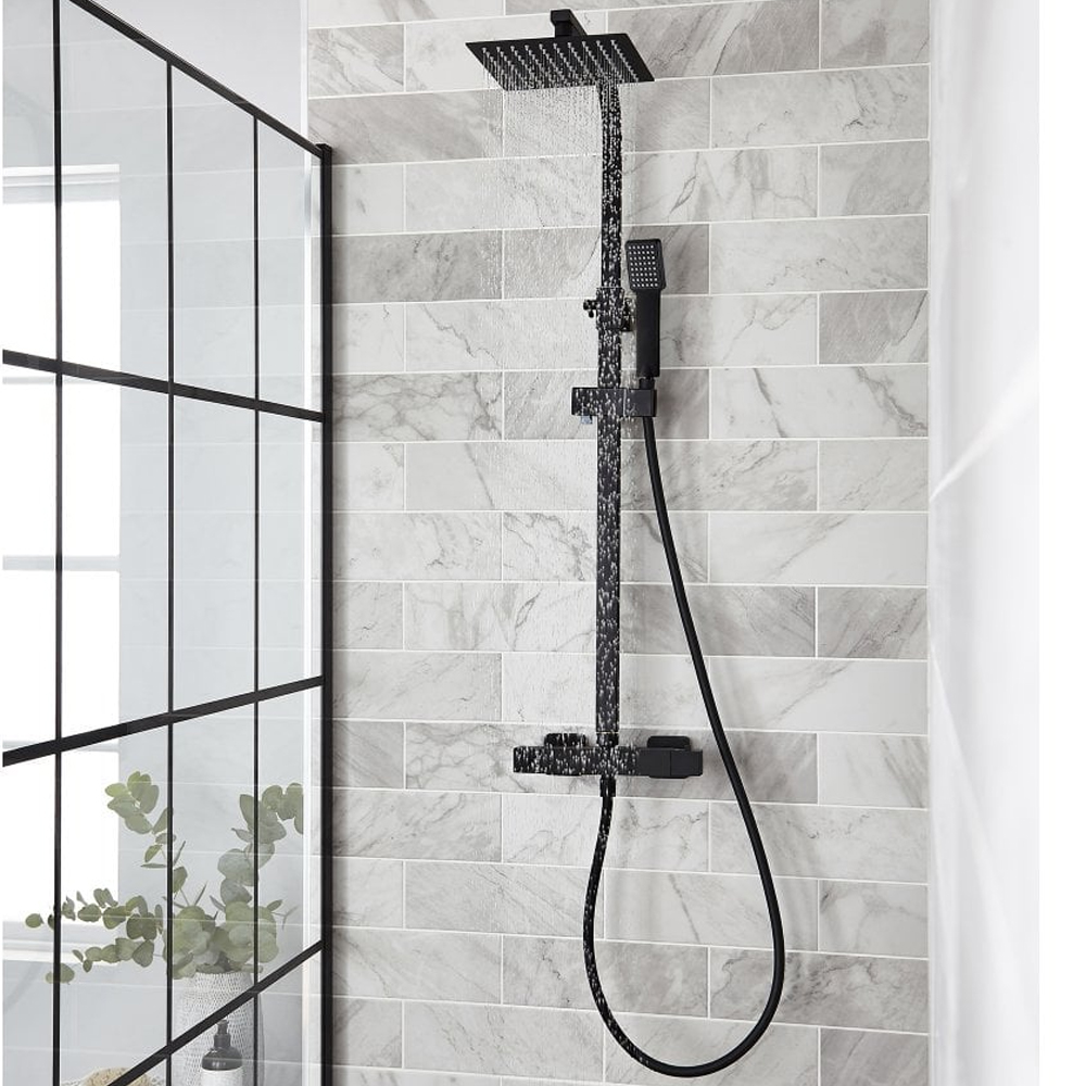 K-Vit Nero Square Thermostatic Shower Black - Image 3