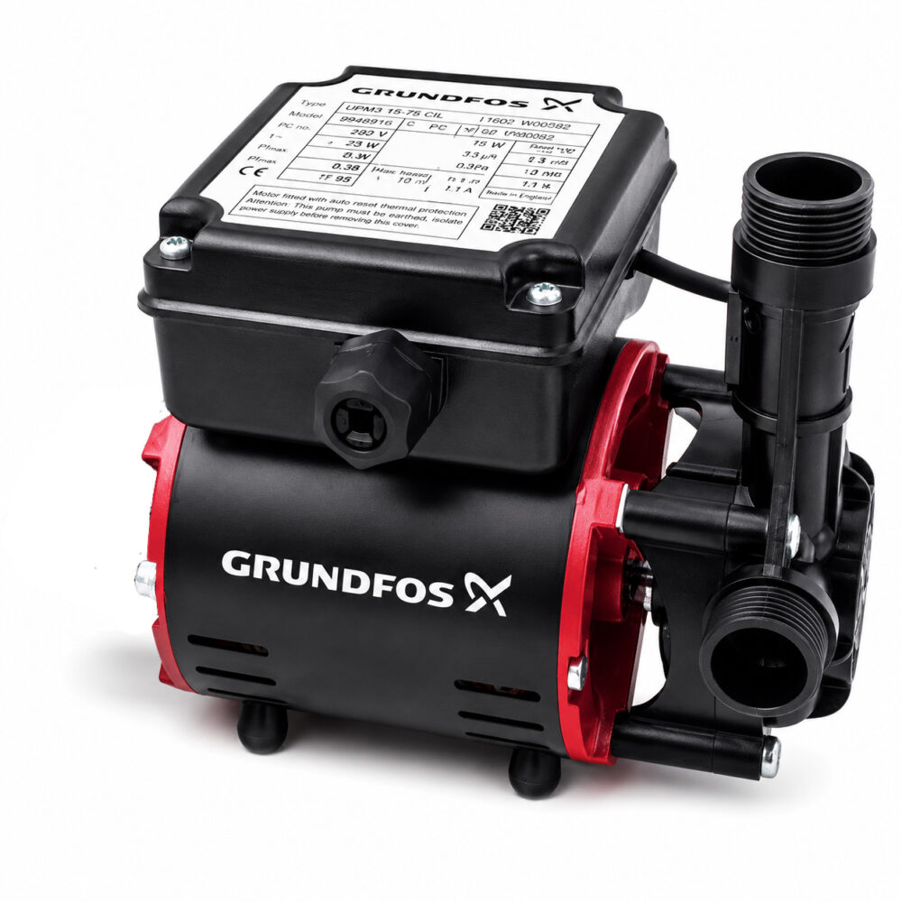 Grundfos SSR2-2.0 C Single Shower Pump 2 Bar Positive