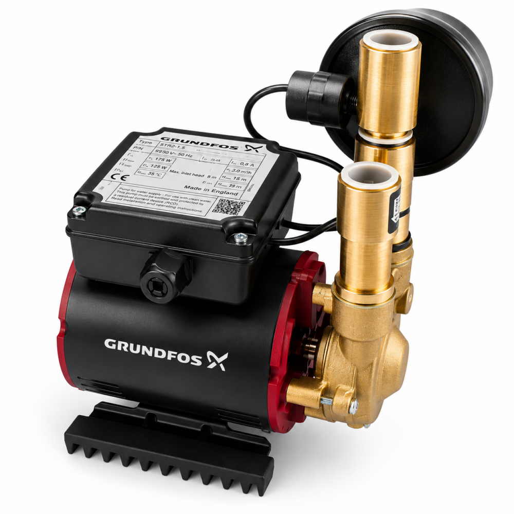 Grundfos Amazon SSN-3.0 B Universal 3 Bar Single Negative Head Shower Pump