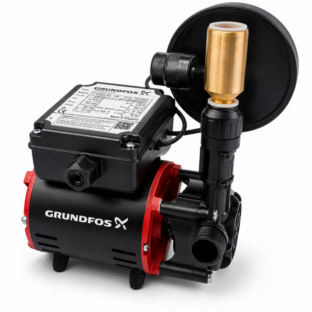 Grundfos SSR2-2.0 CN Universal Single Shower Pump 2 Bar