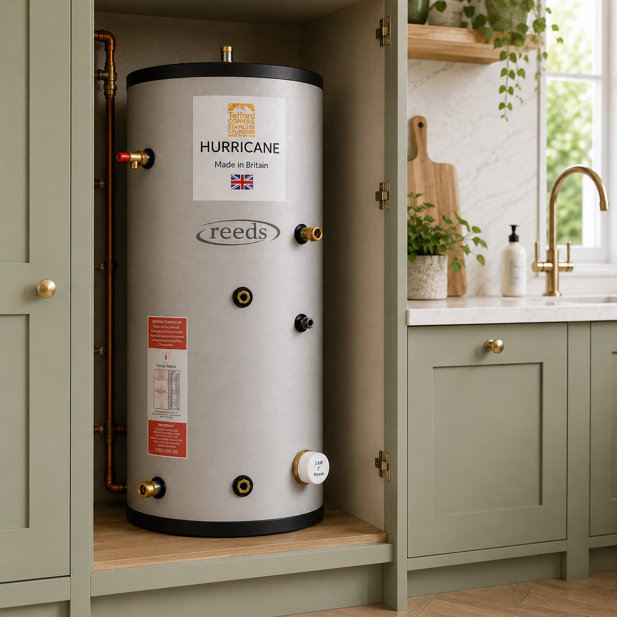 Telford Hurricane 90L Indirect Unvented Cylinder - Image 6