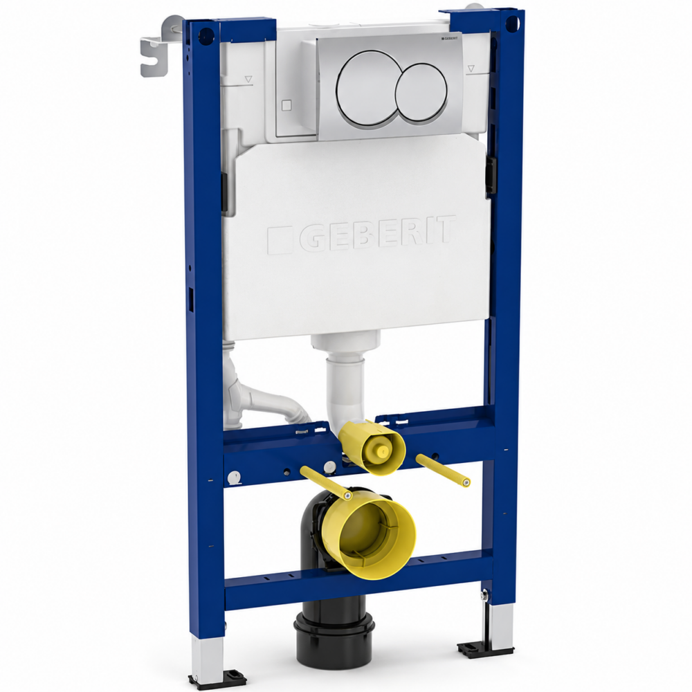 Geberit Duofix 980mm WC Frame & Round Plate | SNH