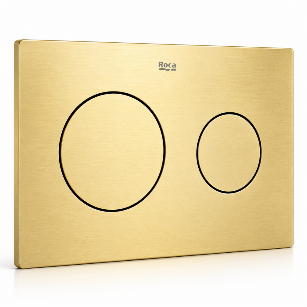 Roca Duplo One PL10 brushed brass flush plate