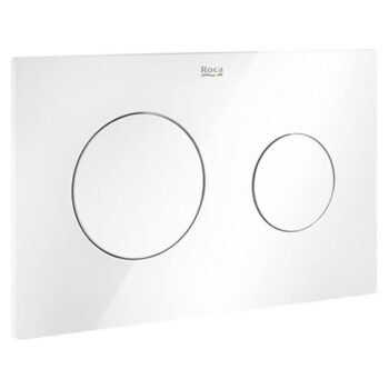 roca PL10 Dual Flush Plate Gloss White