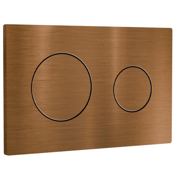 roca PL10 Dual Flush Plate Brushed Rose Gold