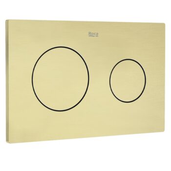 roca PL10 Dual Flush Plate Brushed Brass