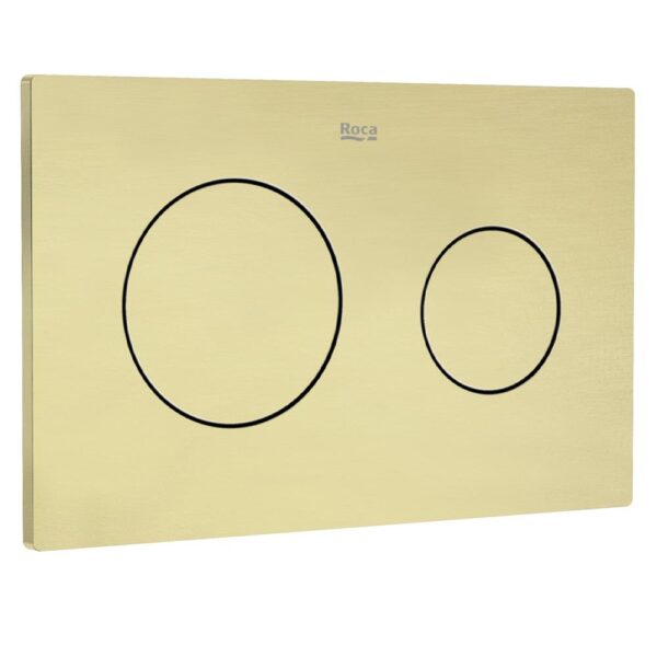roca PL10 Dual Flush Plate Brushed Brass