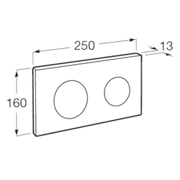 Roca Duplo One PL10 Dual Flush Plate Matt Black - Image 2