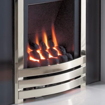 Flavel Windsor Contemporary Gas Fire Chrome Coal