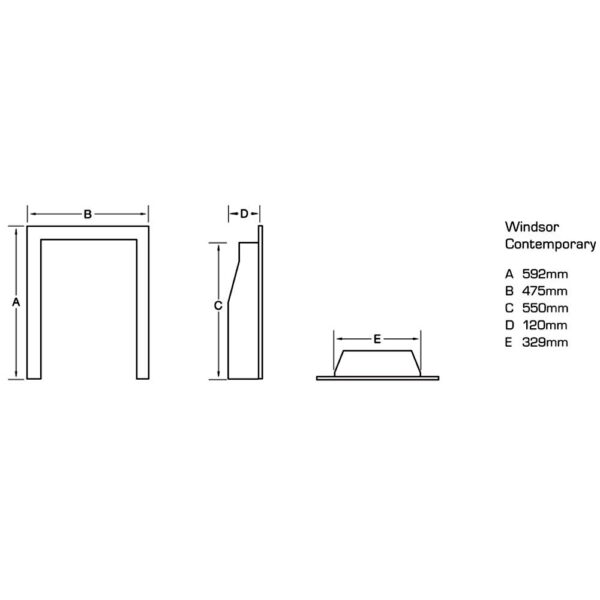 Flavel Windsor Contemporary Gas Fire Chrome Coal - Image 2