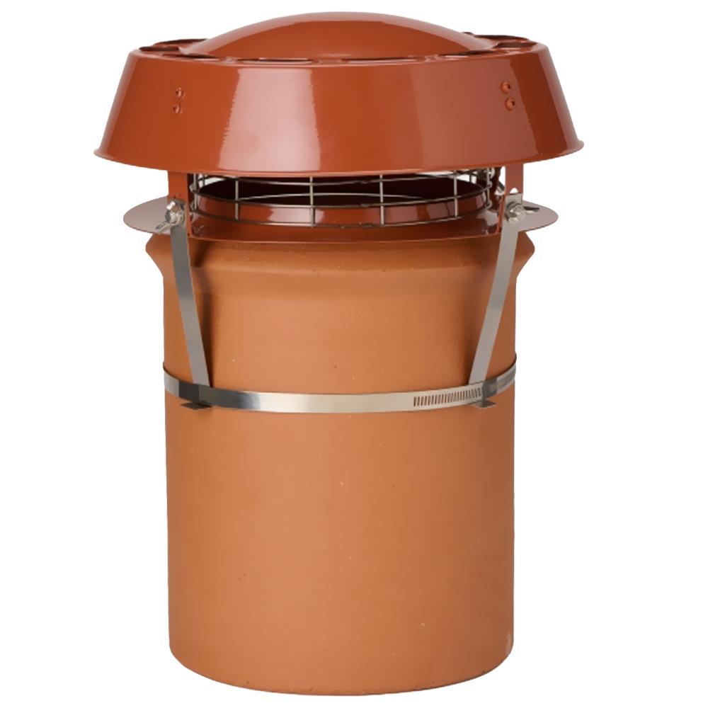 Reeds Anti Downdraft Chimney Cowl Terracotta 200-250mm - Image 2
