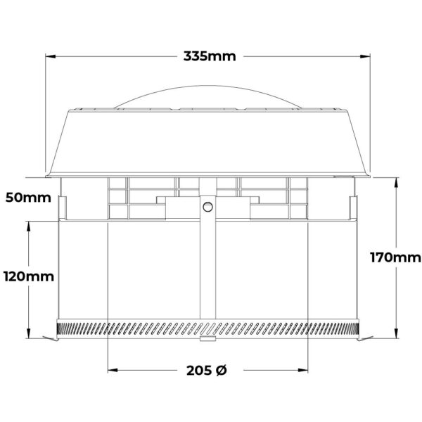 Reeds Anti Downdraft Chimney Cowl Terracotta 200-250mm - Image 3