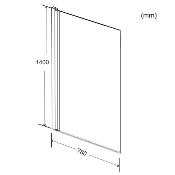 Kartell Bath Screen Square Edge 6mm - Image 2