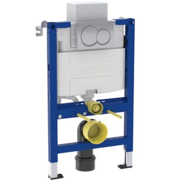 Geberit Duofix 820mm Wall Hung WC Frame Round Flush Plate