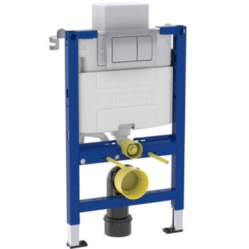 820mm Wall Hung WC Frame Square Flush Plate