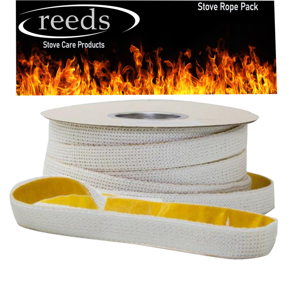 Flat Stove Rope 15mm Self Adhesive