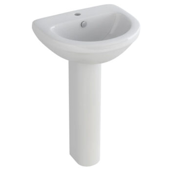 Imex Ivo 56cm Basin 1 Tap Hole Optional Pedestals