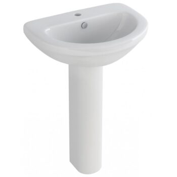 Imex Ivo 50cm Basin 1 Tap Hole Optional Pedestals