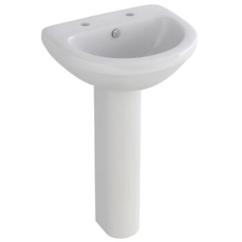 Imex Ivo 550mm Basin 2 Tap Hole Optional Pedestals