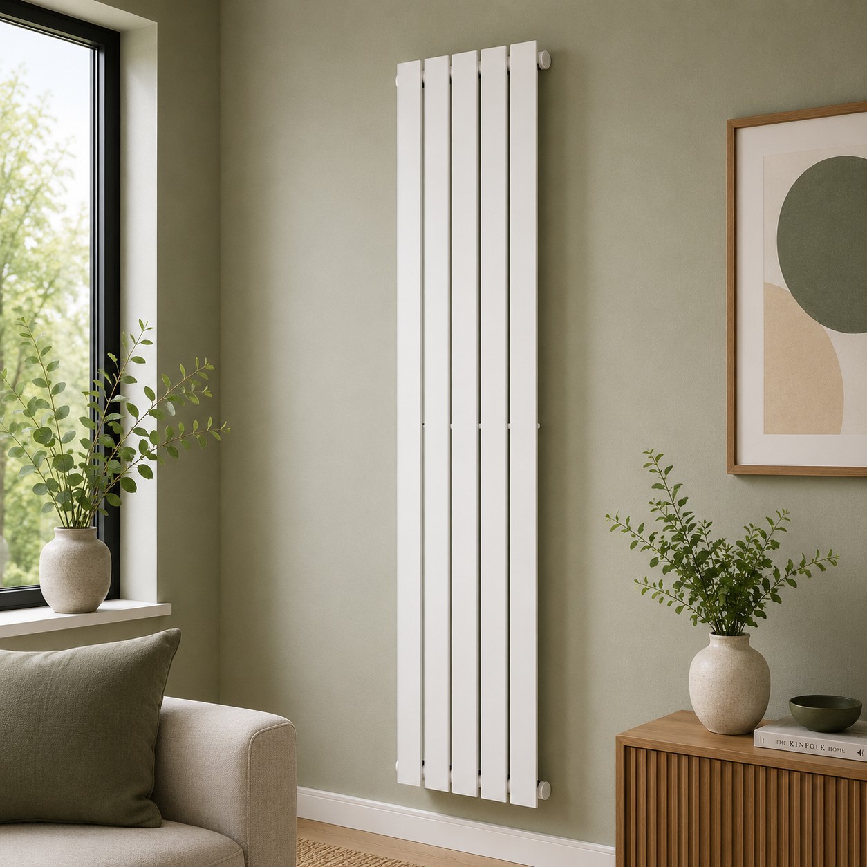 Boston 1800H x 480W Design Radiator White