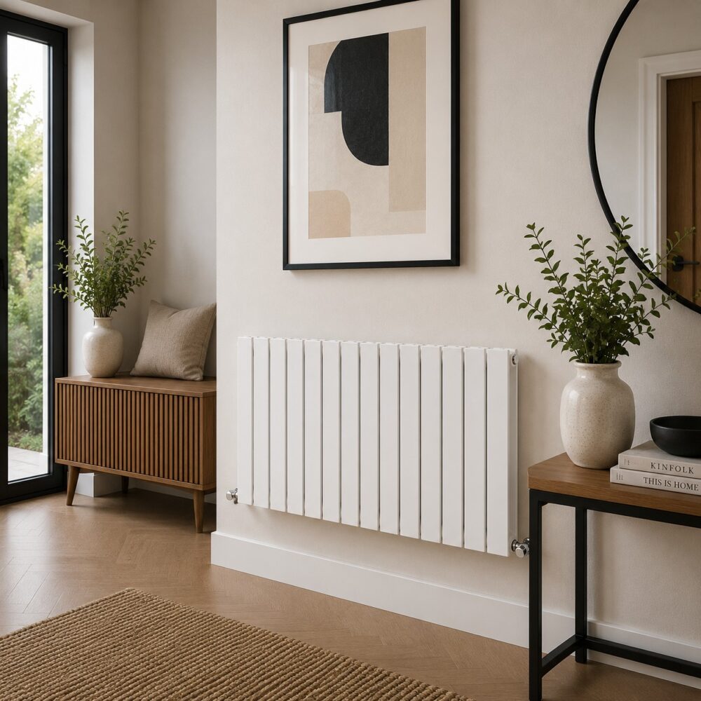 Boston 600H x 1190W Double Radiator White