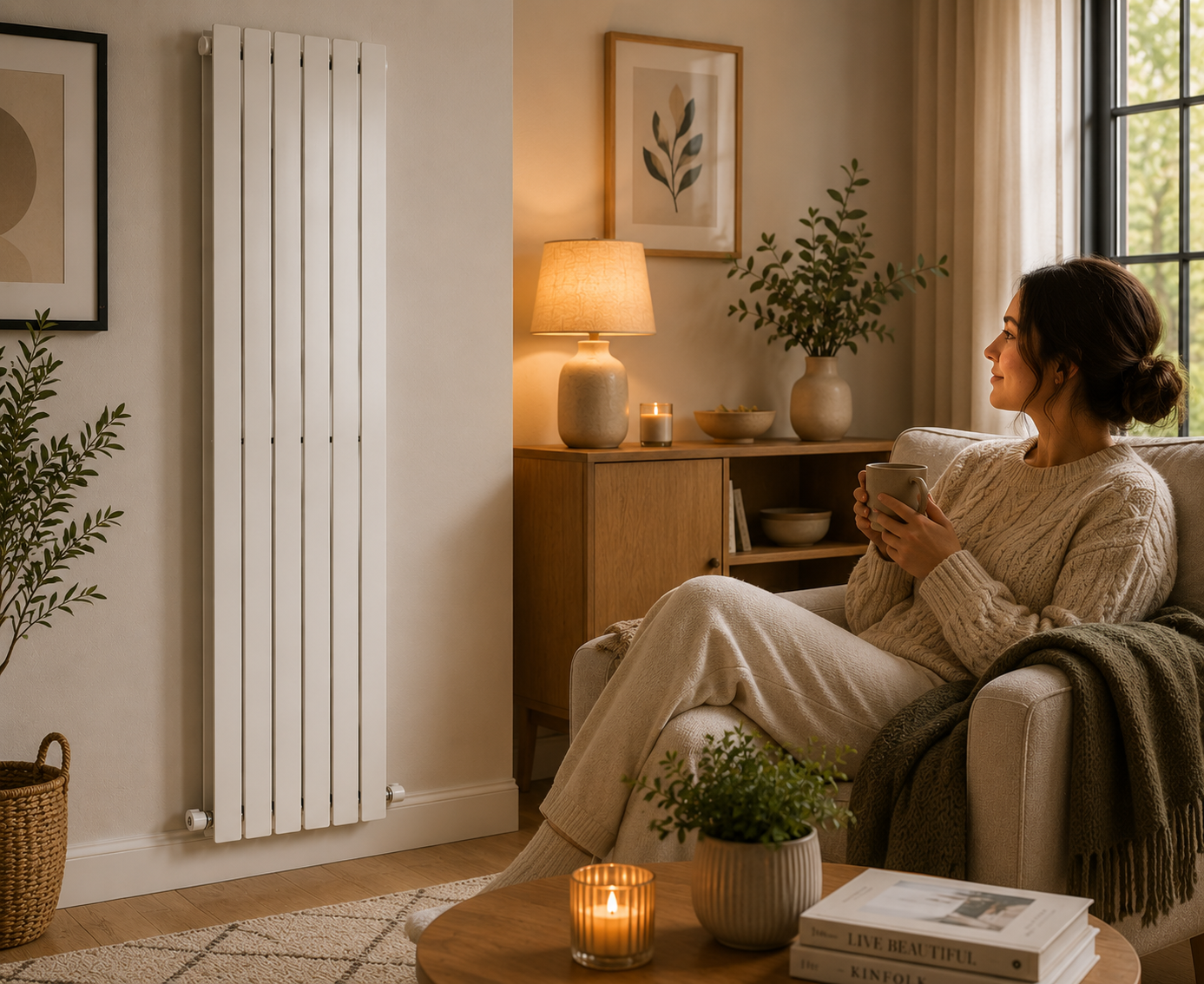 Q Rad Radiators K Rad Boston 1600H x 420W Design Radiator White - SNH Tradecentre