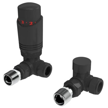 Design Matt Black Twin TRV Pack Corner