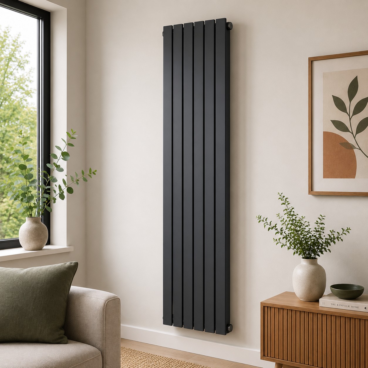 Boston 1800H x 480W Double Radiator Textured Grey