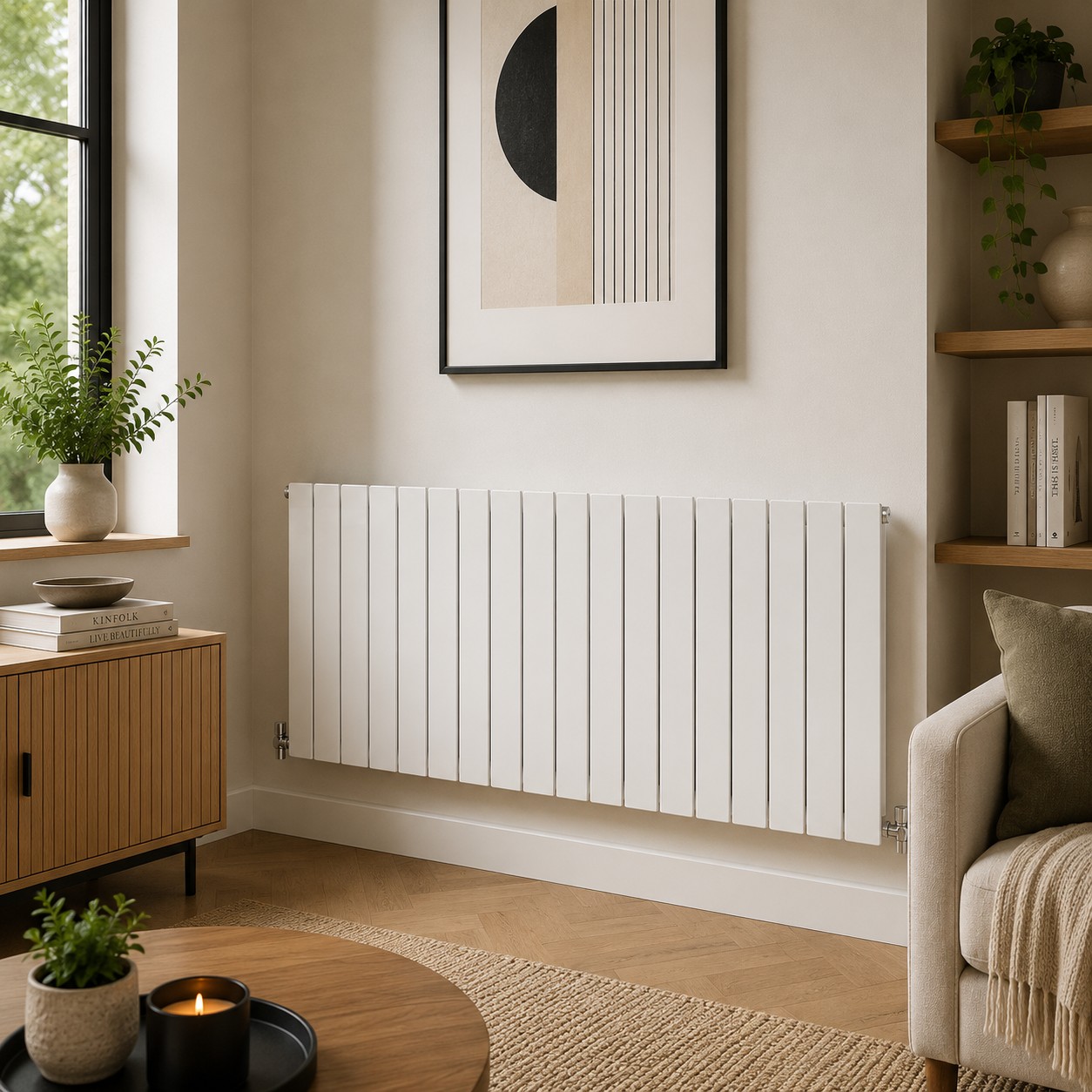 Boston 600H x 1470W Single Radiator White