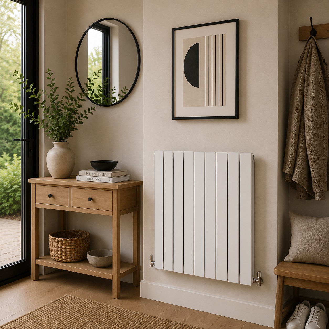 Boston 600H x 630W Double Radiator White