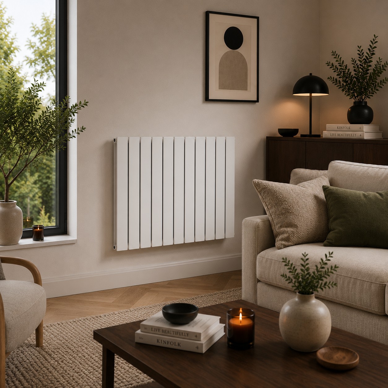 K Rad Boston 600H x 630W Double Radiator White - Image 2