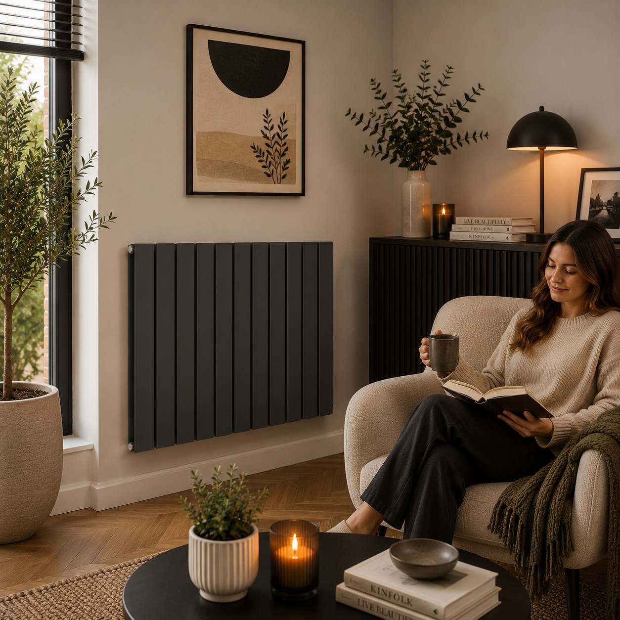 K Rad Boston 600H x 910W Double Radiator Anthracite - Image 2