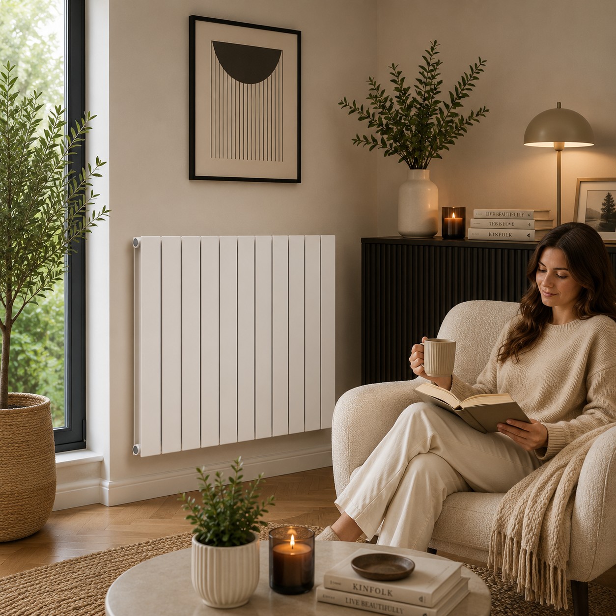 K Rad Boston 600H x 910W Double Radiator White - Image 2