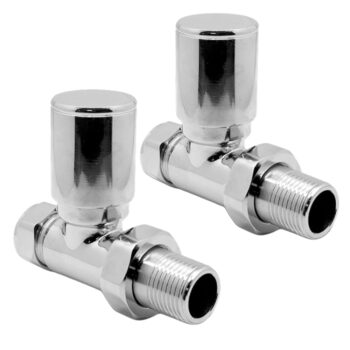 K Rad Chrome Radiator Valves Pair Straight