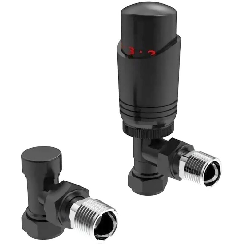 Design Matt Black Twin TRV Pack Angled