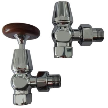 Traditional Radiator Valves Pair Angled