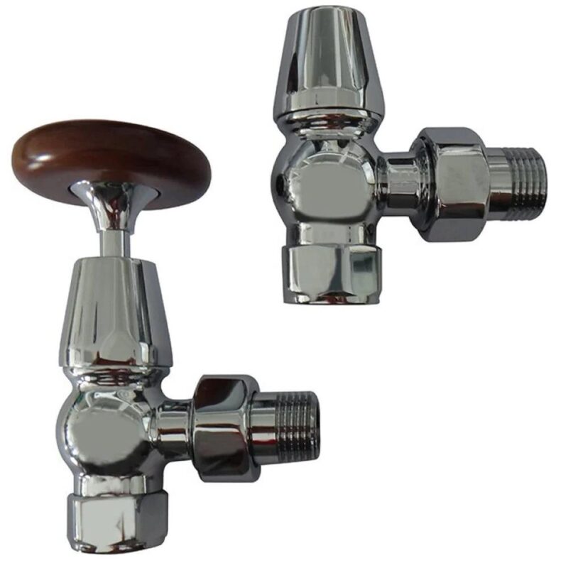 Traditional Radiator Valves Pair Angled