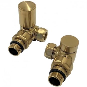 Brass Radiator Valves Pair Corner