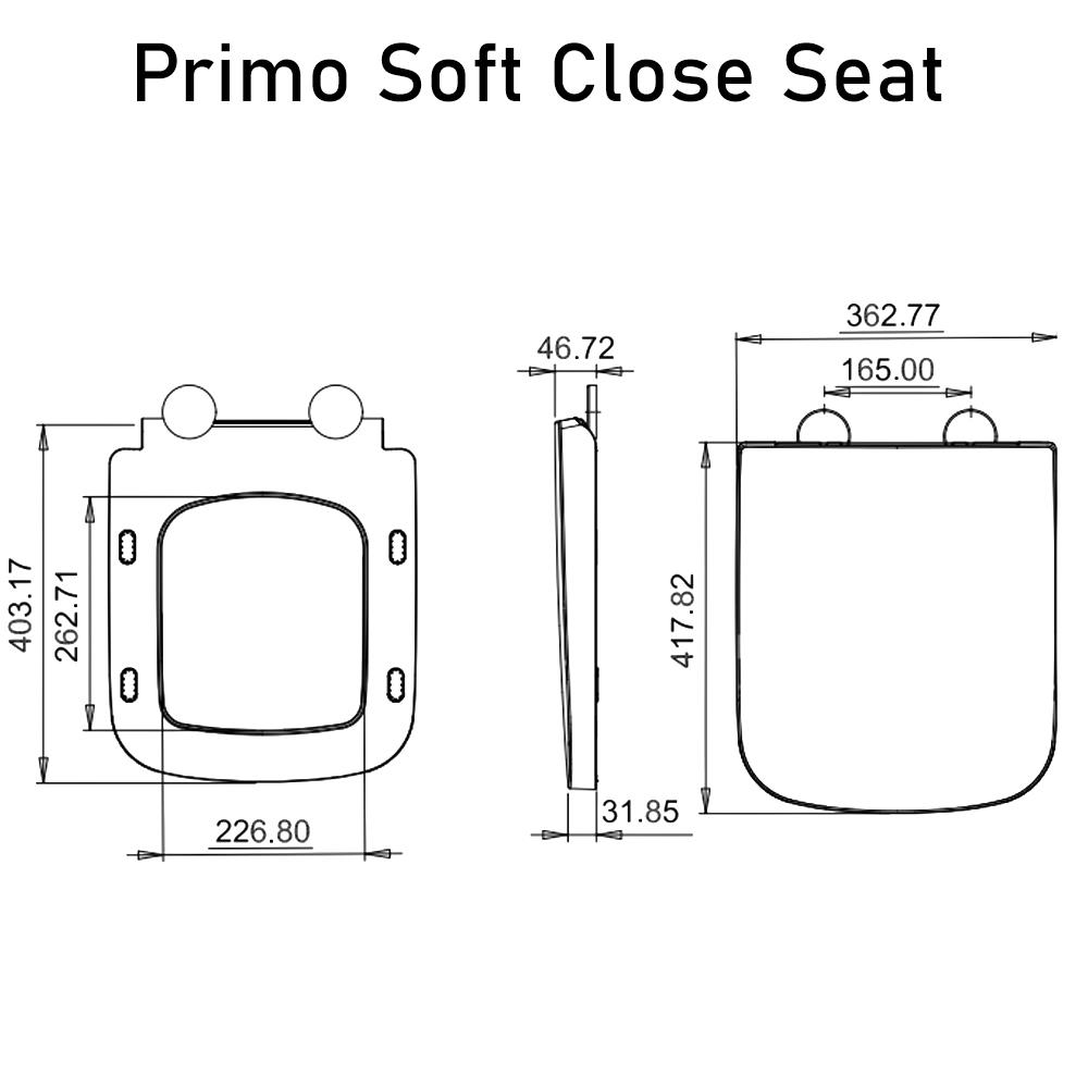 K Vit Primo Short Projection Square Toilet - Image 2