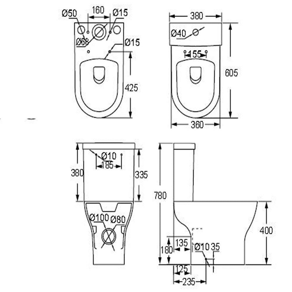 K Vit Primo Short Projection Square Toilet - Image 5