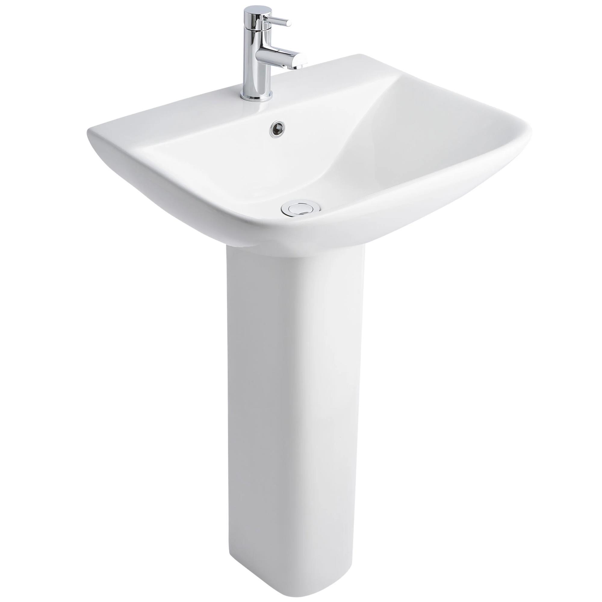 Primo Square Basin and Pedestal